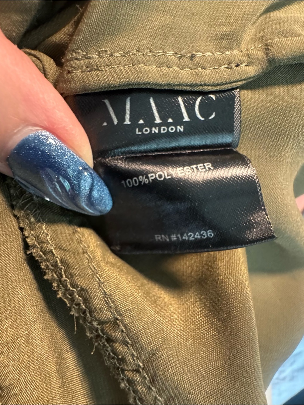 MAAC Olive Utility Drawstring/ long ties and zipper Romper silky material size s - Picture 13 of 13
